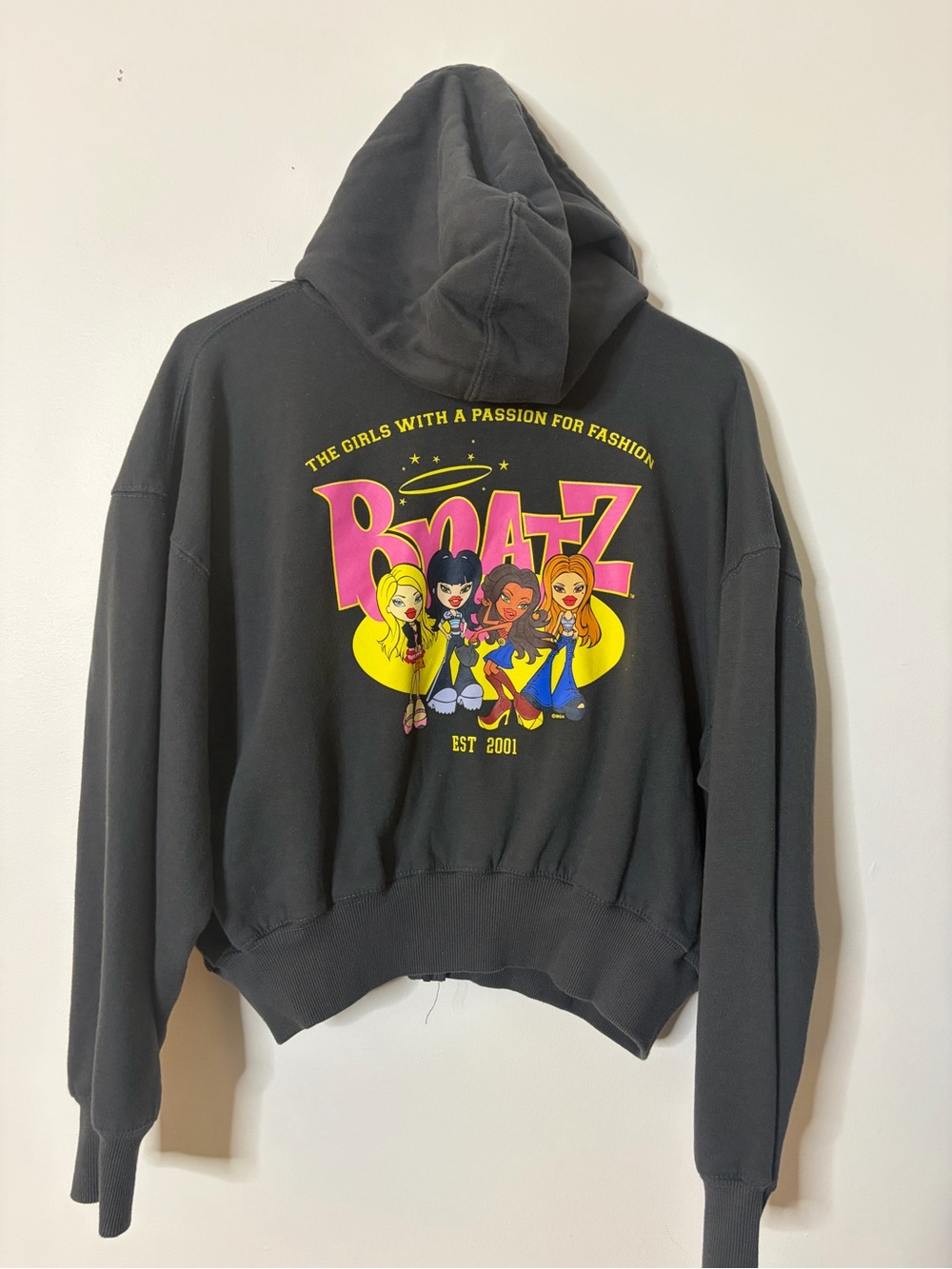Black Zip-Up Hoodie Large - Picture 2 of 4